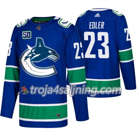 Vancouver Canucks tröja Alexander Edler 23 50th Anniversary 2019-2020 Adidas Blå Authentic - NHL Tröjor Herr Vancouver Canucks tröja Alexander Edler 23 50th Anniversary 2019-2020 Adidas Blå Authentic - NHL Tröjor Herr